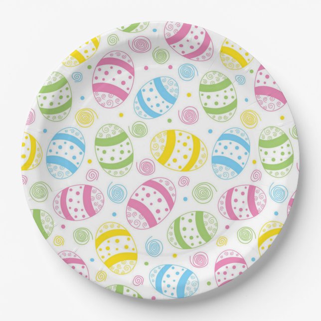 Easter Eggs Paper Plates (Front)