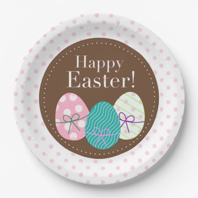 Easter Eggs Paper Plates (Front)