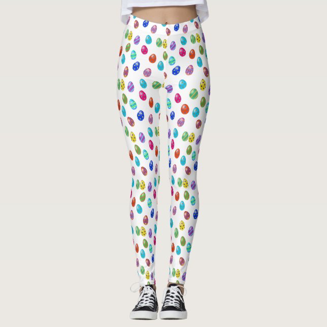 Easter Eggs Pattern Leggings (Front)