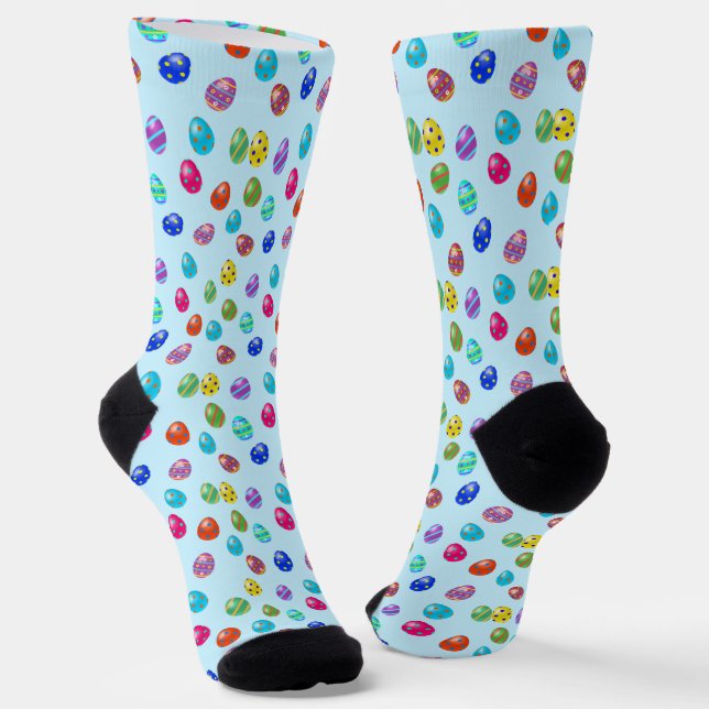 Easter Eggs Pattern Socks (Angled)