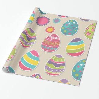 Easter eggs pattern wrapping paper