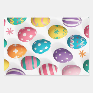 Easter Eggs Photo Wrapping Paper Sheets
