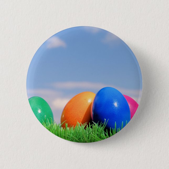 easter eggs pinback button (Front)