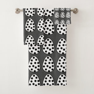 Easter Eggs Polka Dot Happy Easter Bath Towel Set