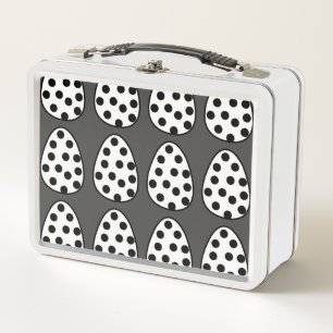 Easter Eggs Polka Dot Happy Easter  Metal Lunch Box
