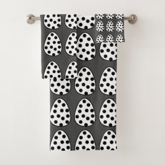 Easter Eggs Polka Dot Happy Easter Pattern 