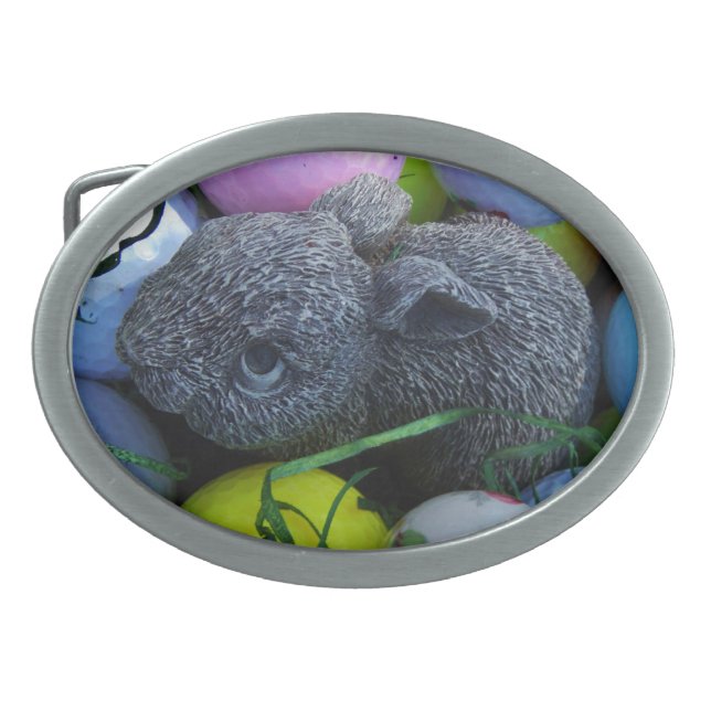 Easter Eggs, Rabbit Golf Balls Belt Buckle (Front)