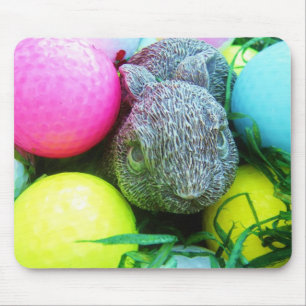 Easter Eggs, Rabbit , Golf Balls Mouse Pad
