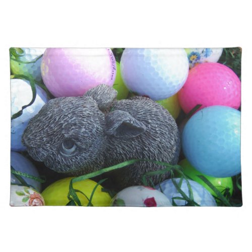 Easter Eggs Rabbit Golf Balls Placemat