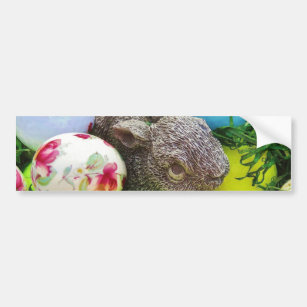 Easter Eggs, Rabbit , pastel colored Golf Balls Bumper Sticker