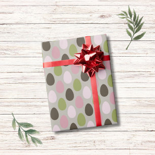 Easter eggs retro colors pattern wrapping paper