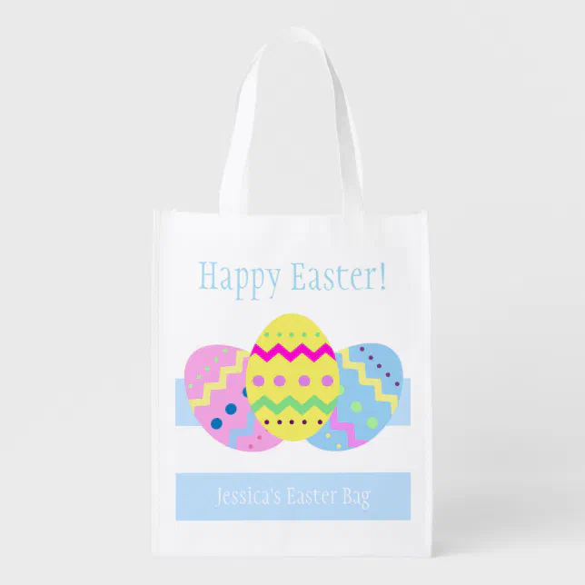 Easter Eggs Reusable Grocery Bag | Zazzle