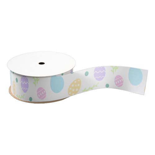 Easter eggs ribbon in pastel colors