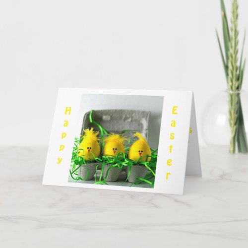 EASTER EGGS SAY HAPPY EASTER FAMILYFRIENDS HOLIDAY CARD