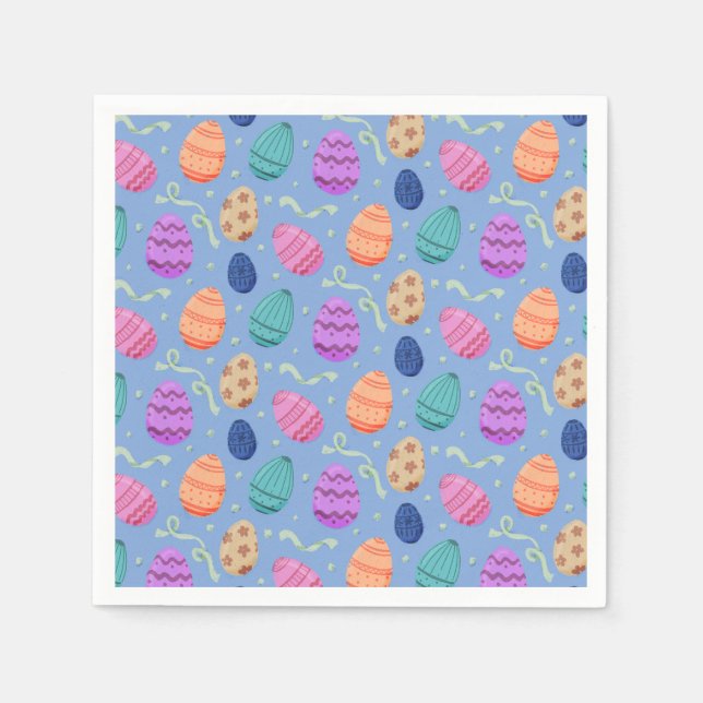 Easter Eggs Seamless Pattern Napkins (Front)