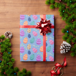 Easter Eggs Seamless Pattern Wrapping Paper