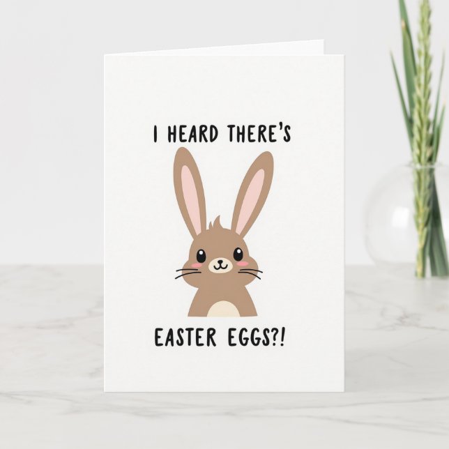 Easter Eggs Surprise Rabbit Card (Front)