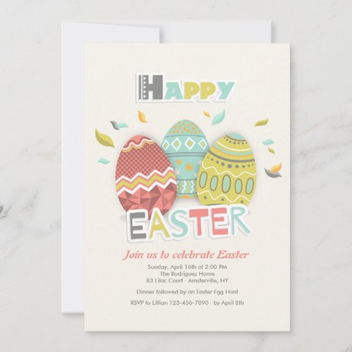 Easter Eggs Three Invitation