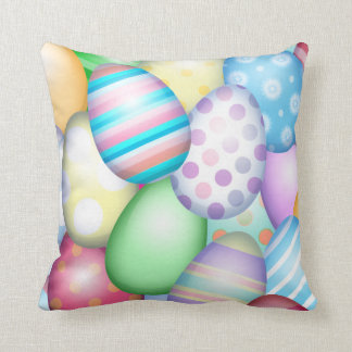 Easter Eggs Throw Pillow