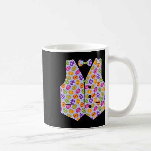 Easter Eggs Vest And Bow Tie Bunny Costume  Coffee Mug