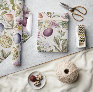Easter eggs vintage nostalgic pattern No7 Wrapping Paper