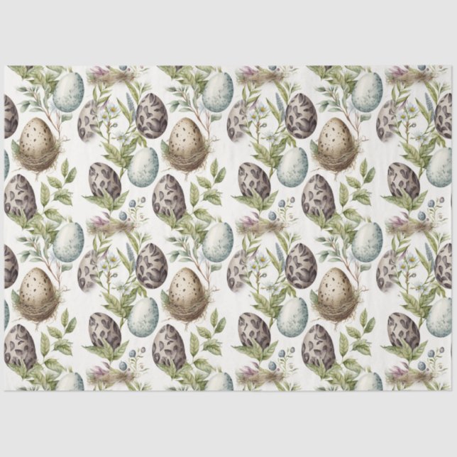 Easter eggs vintage nostalgic pattern No9 Tissue Paper (Front)