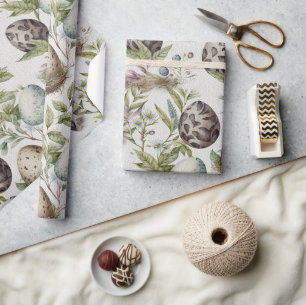 Easter eggs vintage nostalgic pattern No9 Wrapping Paper