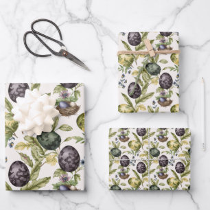 Easter eggs vintage nostalgic pattern No 3 Wrapping Paper Sheets