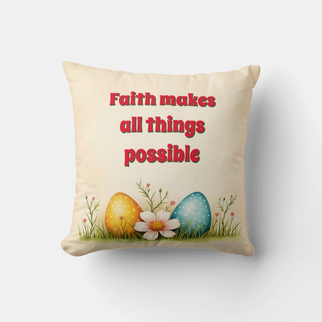Easter Eggs Vintage Popular Collection Throw Pillow (Front)