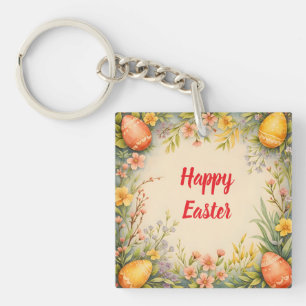 Easter Eggs Vintage Trendy Collection Keychain