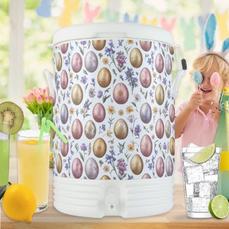 Easter Eggs Watercolor Pattern Spring Celebrations