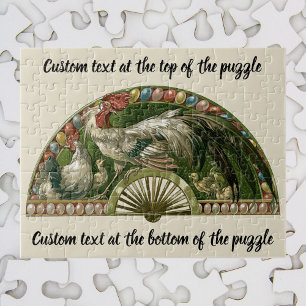 Easter Eggs with Chickens, Vintage Art Nouveau Jigsaw Puzzle