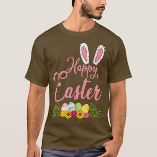 Easter eggs with Easter bunny ears  Happy Easter  T-Shirt