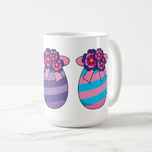 Easter Eggs with Flowers and Ribbon Coffee Mug