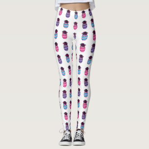 Easter Eggs with Flowers and Ribbon Leggings