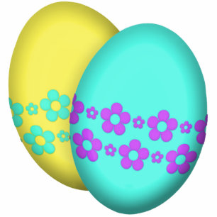 Easter Eggs With Flowers Cutout