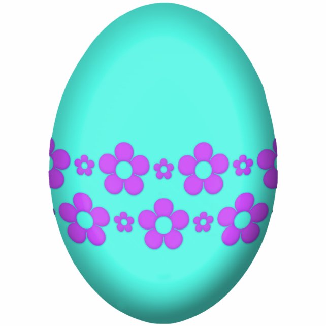 Easter Eggs With Flowers Statuette (Front)