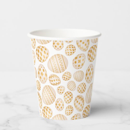 Easter Eggs with gold Designs Paper Cups