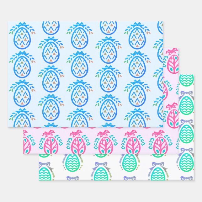 Easter Eggs  Wrapping Paper Sheets (Set)
