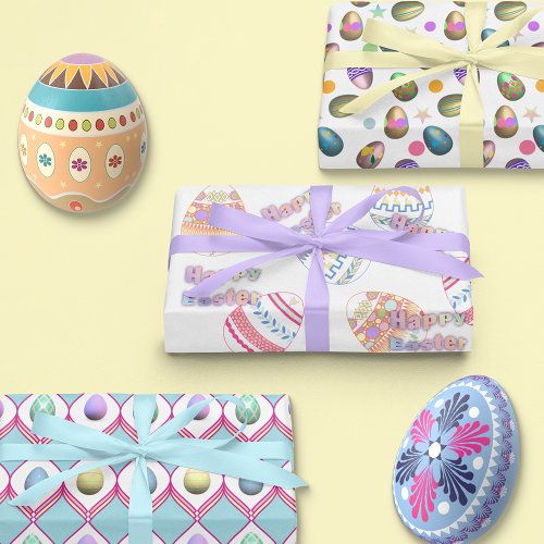 Easter Eggs Wrapping Paper Sheets