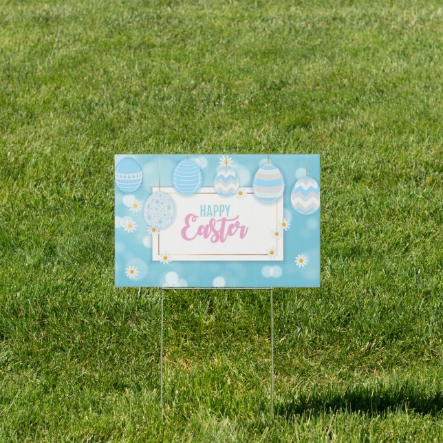Easter Eggs Yard Sign (Insitu)