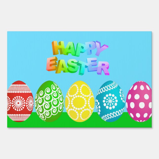 Easter Eggs Yard Sign (Front)