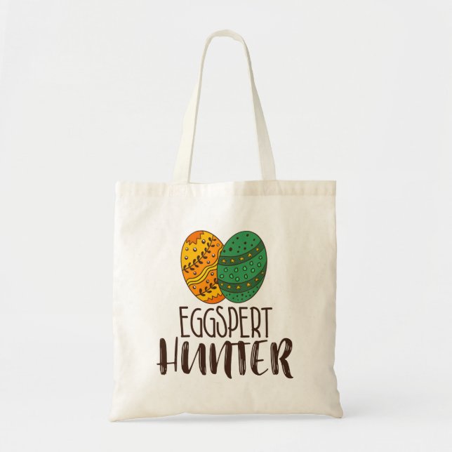 Easter Eggspert Hunter Funny Tote Bag (Front)