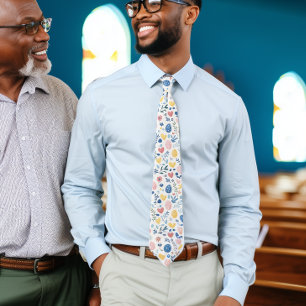 Easter Elegance Small Print Neck Tie