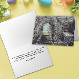 Easter Empty Tomb Christian Bible Quote Card