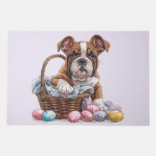 Easter English Bulldogs Doormat