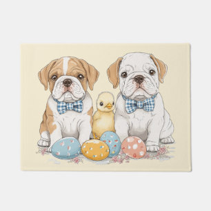 Easter English Bulldogs Doormat