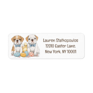 Easter English Bulldogs Label