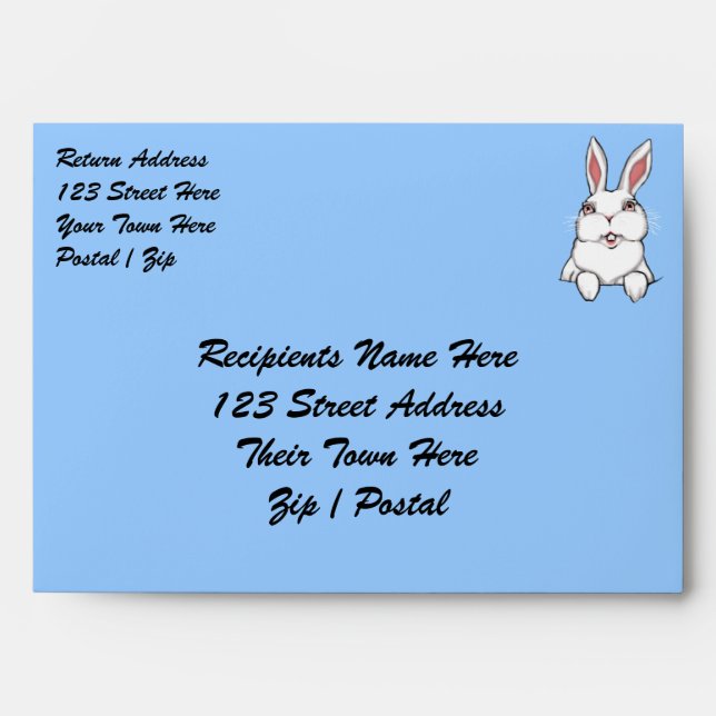 Easter Envelopes Custom Easter Bunny Envelopes (Front)