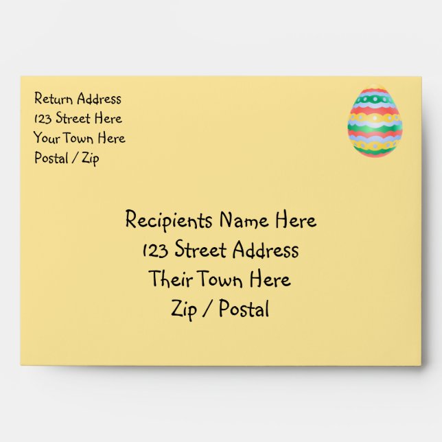 Easter Envelopes Custom Easter Egg Envelopes (Front)